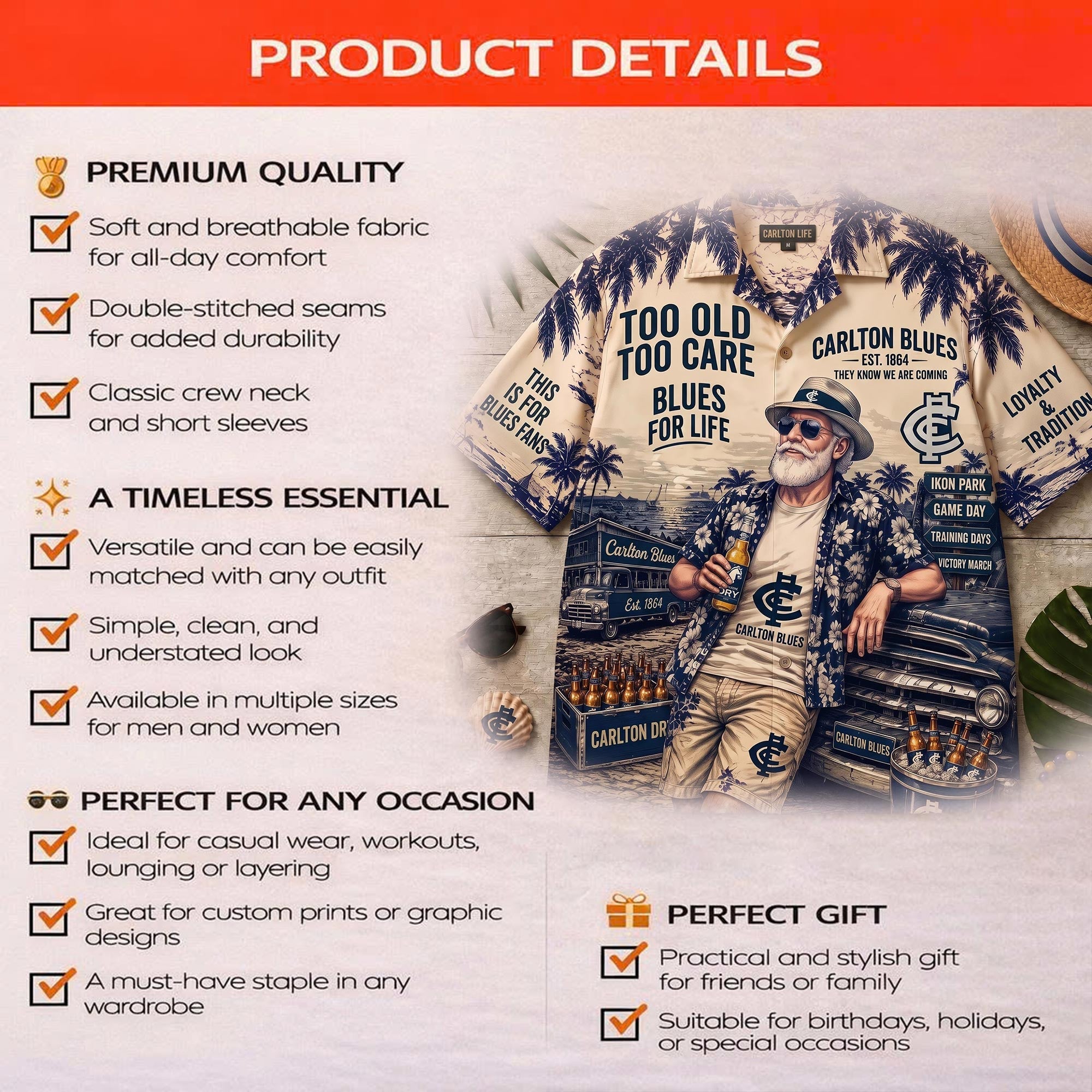 PREMIUM HAWAIIAN SHIRT TLQ DBD CABL 0408261