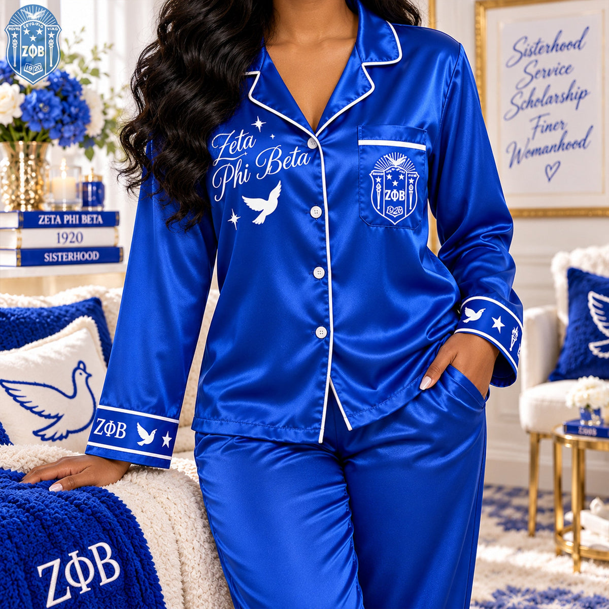 Women’s Premium Signature Satin Pajama Set HANNN TND ZPB 06102610