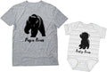 Tstars Papa & Baby Bear Dad and Son Daughter Matching Shirts Fathers Day New Dads Gift Father and Infant Shirt Set