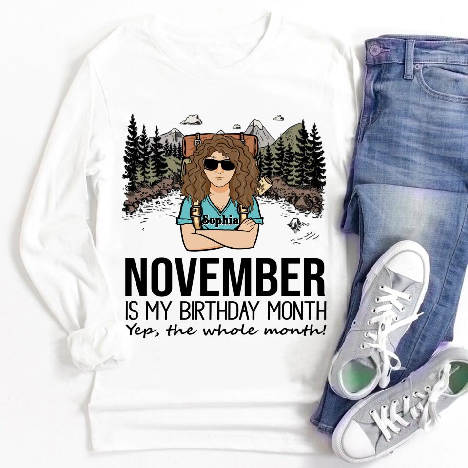November Birthday Shirt, Custom Birthday Shirt, Queens are Born In November, November Birthday Shirts For Woman, November Birthday Gifts, Camping Lover