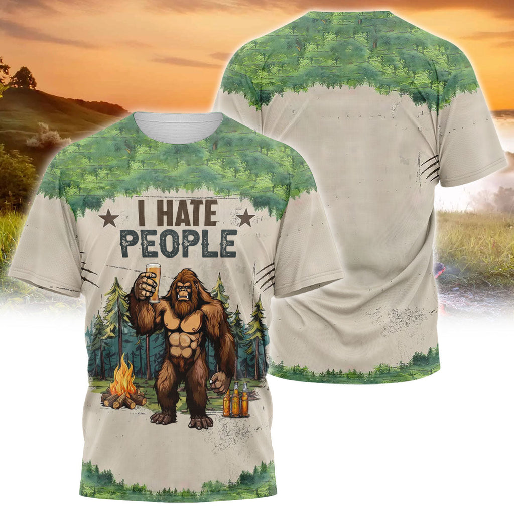 I Hate People Camping T Shirt, Custom Camping T Shirt, Campers Gift, Camping Lover Unisex Cotton T Shirt