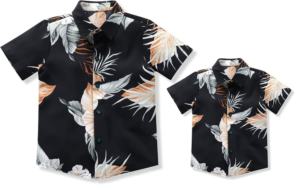 Daddy and Me Matching Outfits Hawaiian Father and Son Matching Shirts for Family Photoshoot Summer Men Boys Father's Day Tops