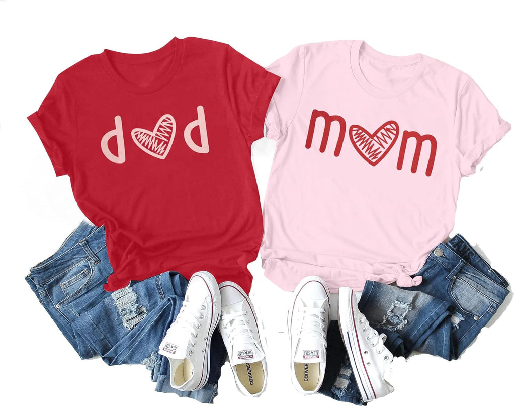 ASTANFY Dad Shirt Mom Shirt: Mom and Dad Matching Shirts Pregnancy Announcement T-Shirt Pregnancy Reveal Gifts Shirt