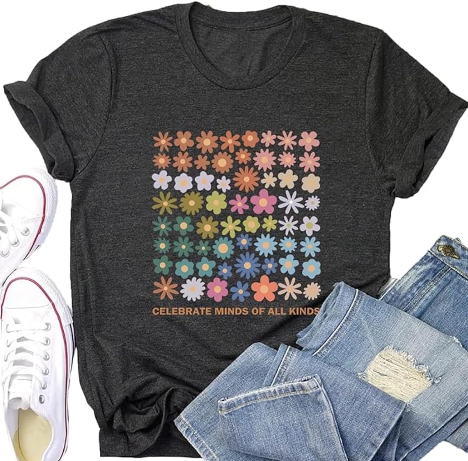 Autism Awareness Shirt Women Accept Understand Love T-Shirt I Wear Blue Tshirt Autism Support Causal Short Sleeve Tee Tops