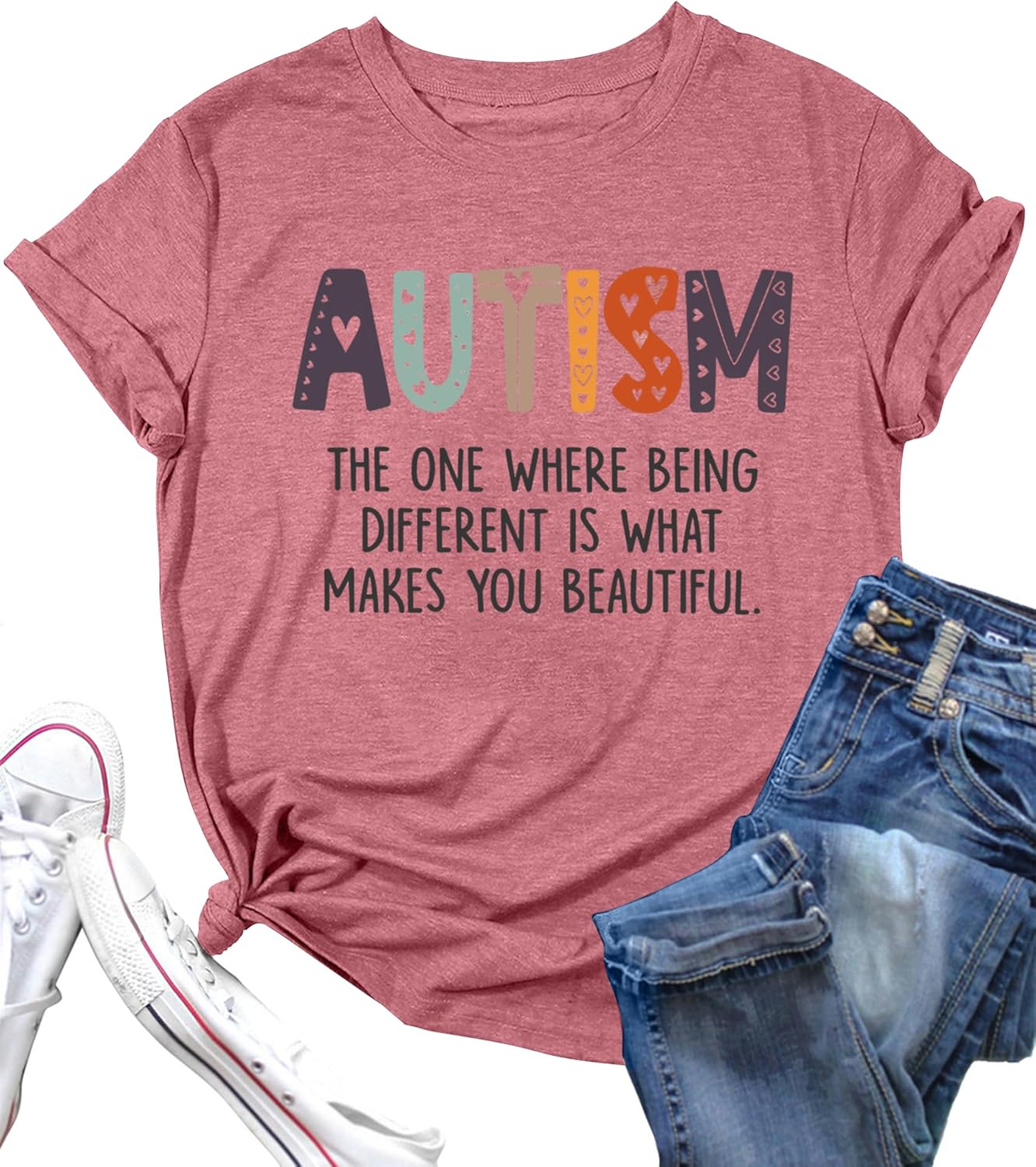 Autism Awareness Shirts Women Autism T Shirt Autistic Acceptance Tee Casual Inspirational Tops
