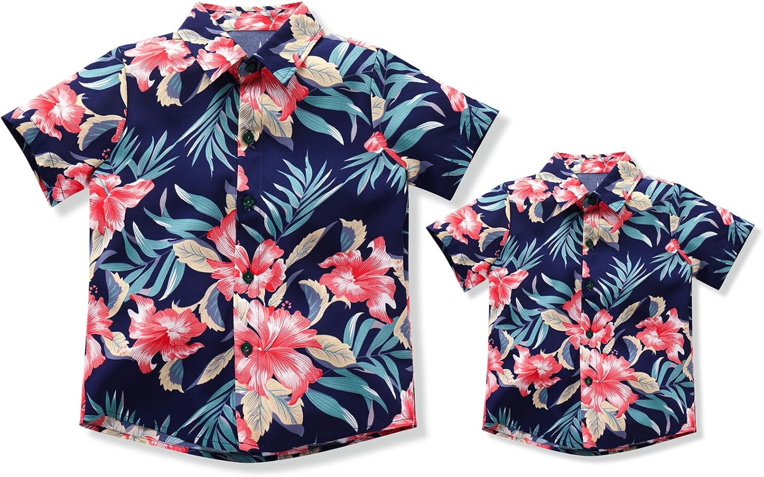 Daddy and Me Matching Outfits Hawaiian Father and Son Matching Shirts for Family Photoshoot Summer Men Boys Father's Day Tops
