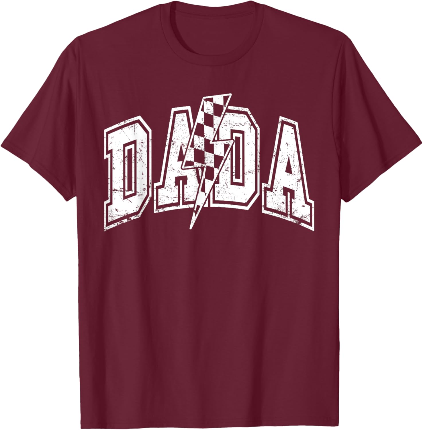 Dada Lightning Bolt Checkered Varsity Dad Men Father's Day