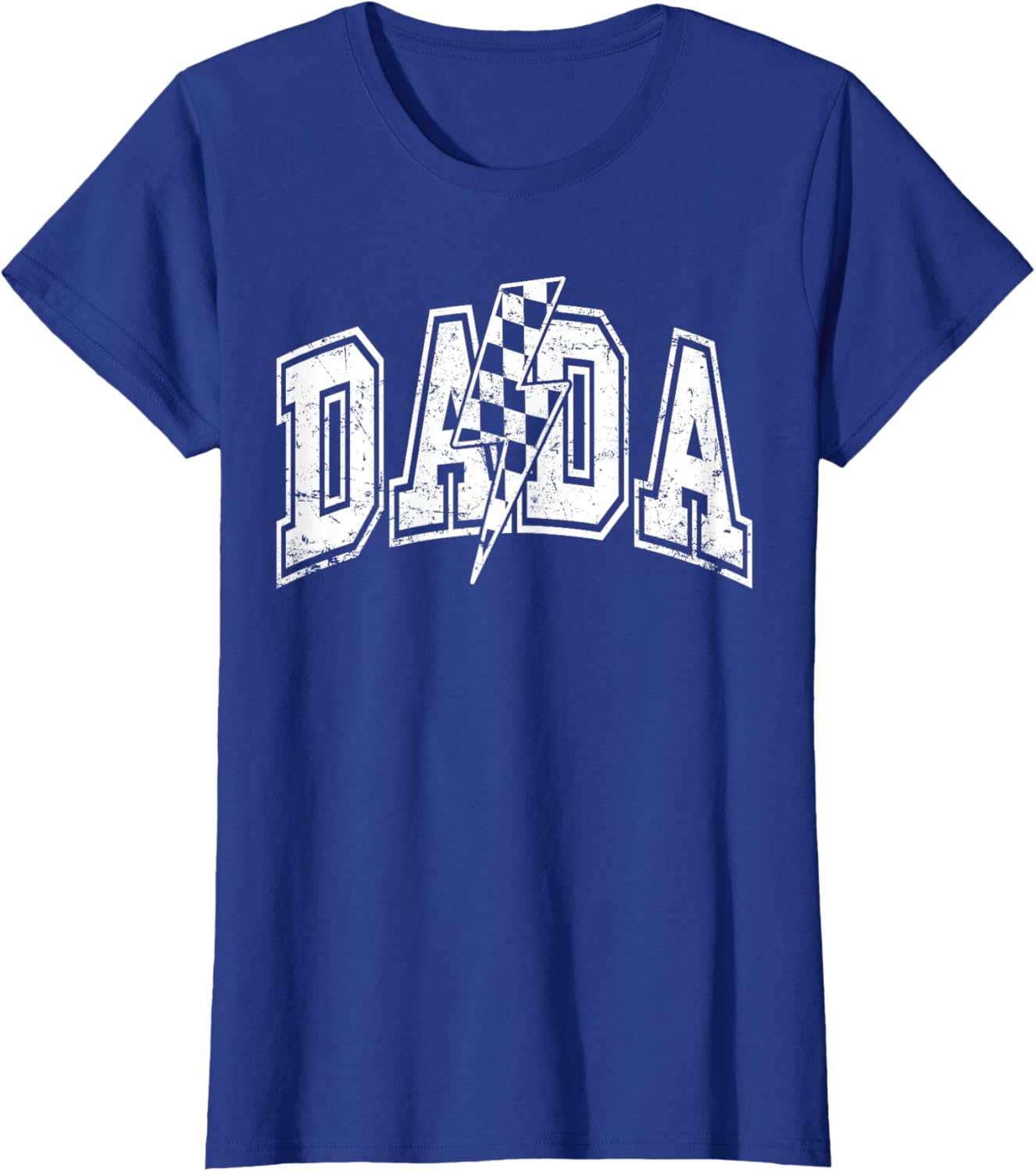Dada Lightning Bolt Checkered Varsity Dad Men Father's Day