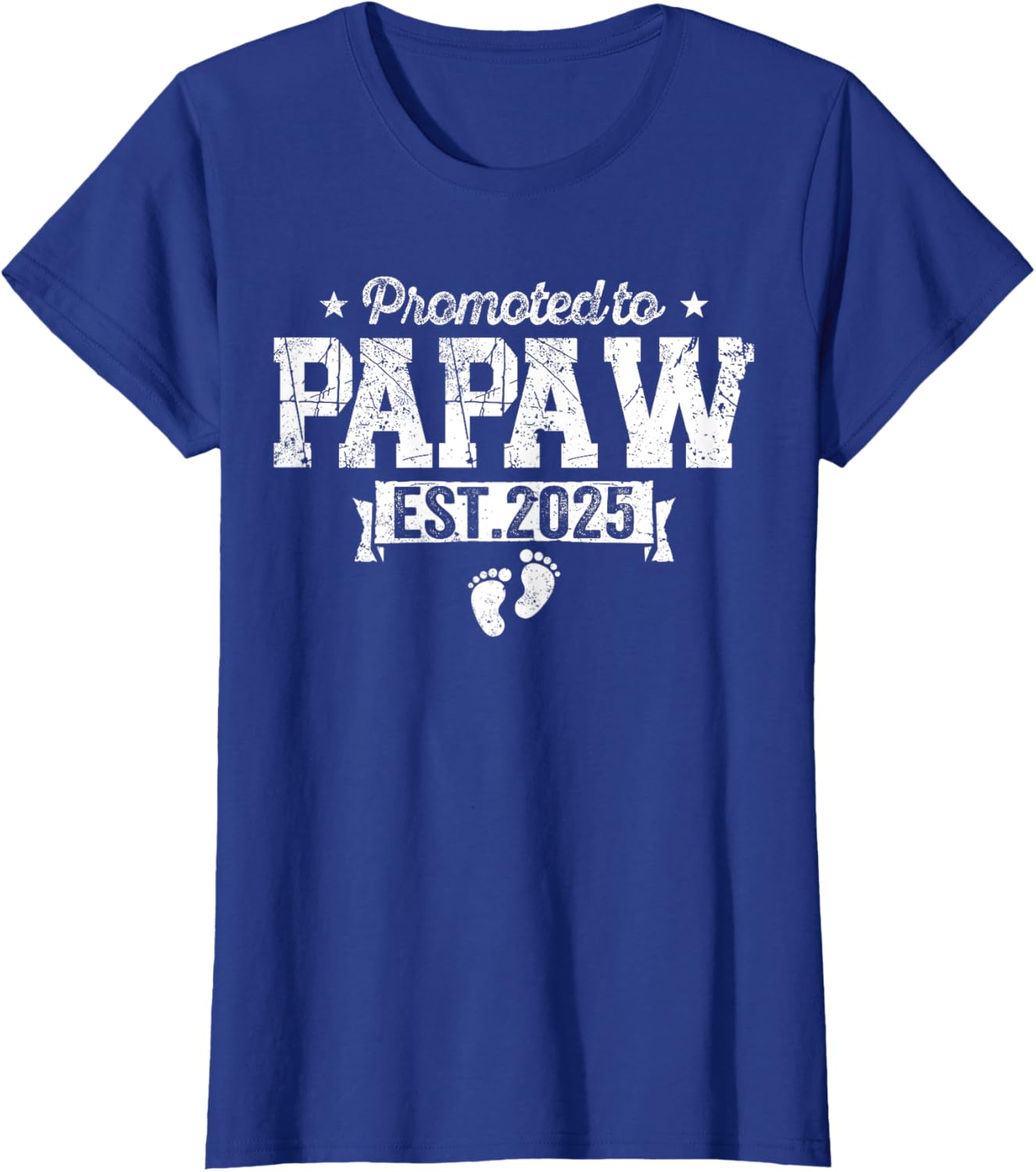 Retro Promoted To Papaw 2025 New Papaw First Father's Day T-Shirt, Small, Black