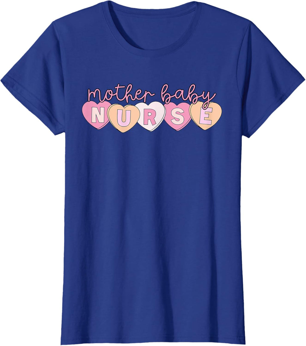 Mother Baby Nurse Hearts Valentine OBGYN Postpartum Nursing