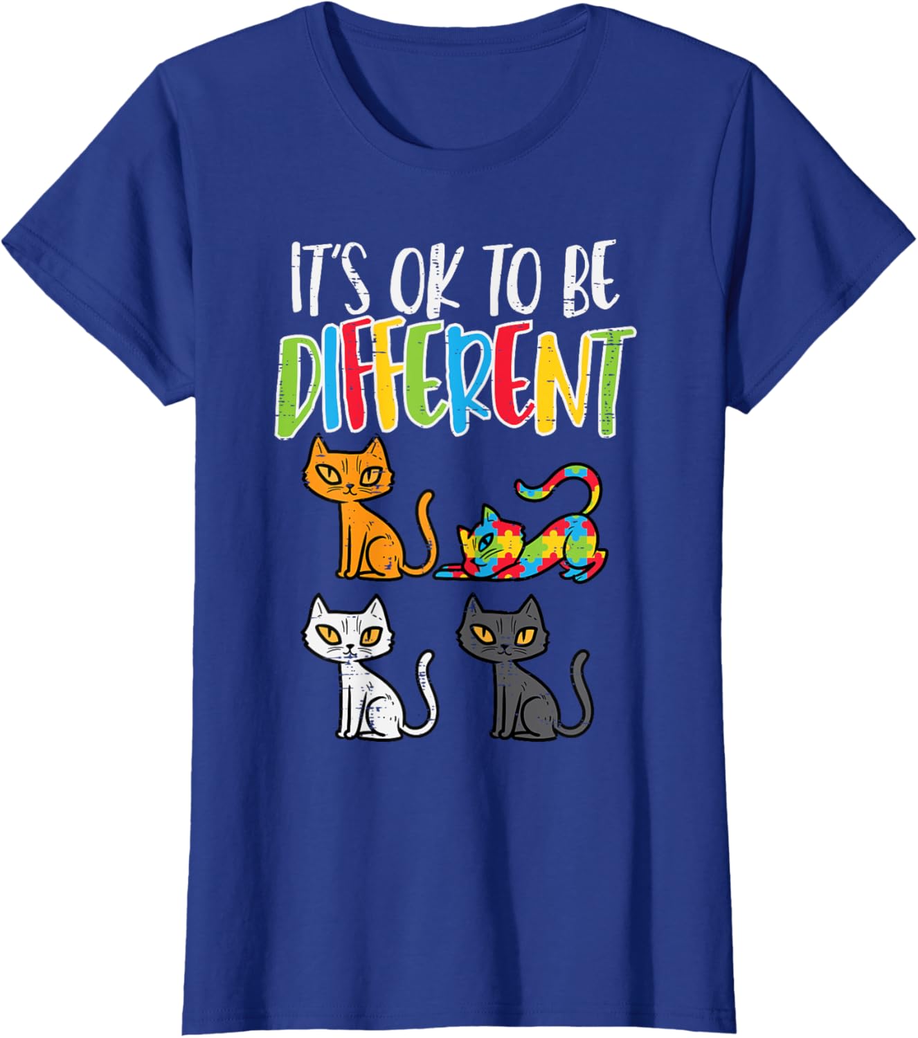 Its Ok To Be Different Cat Puzzle Cute Autism Awareness Kids