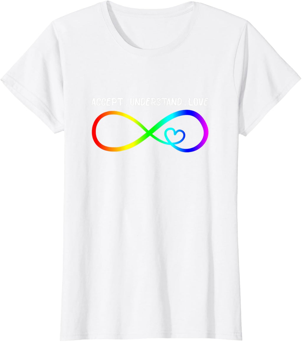 Accept Understand Love Heart Infinity Autism Awareness