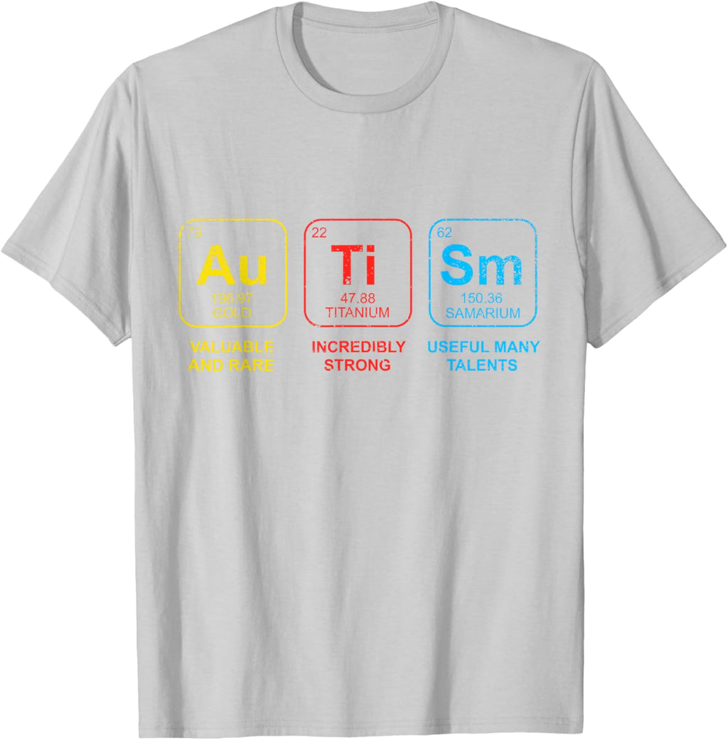Autism Awareness Women Men Kids Elements Periodic Table ASD