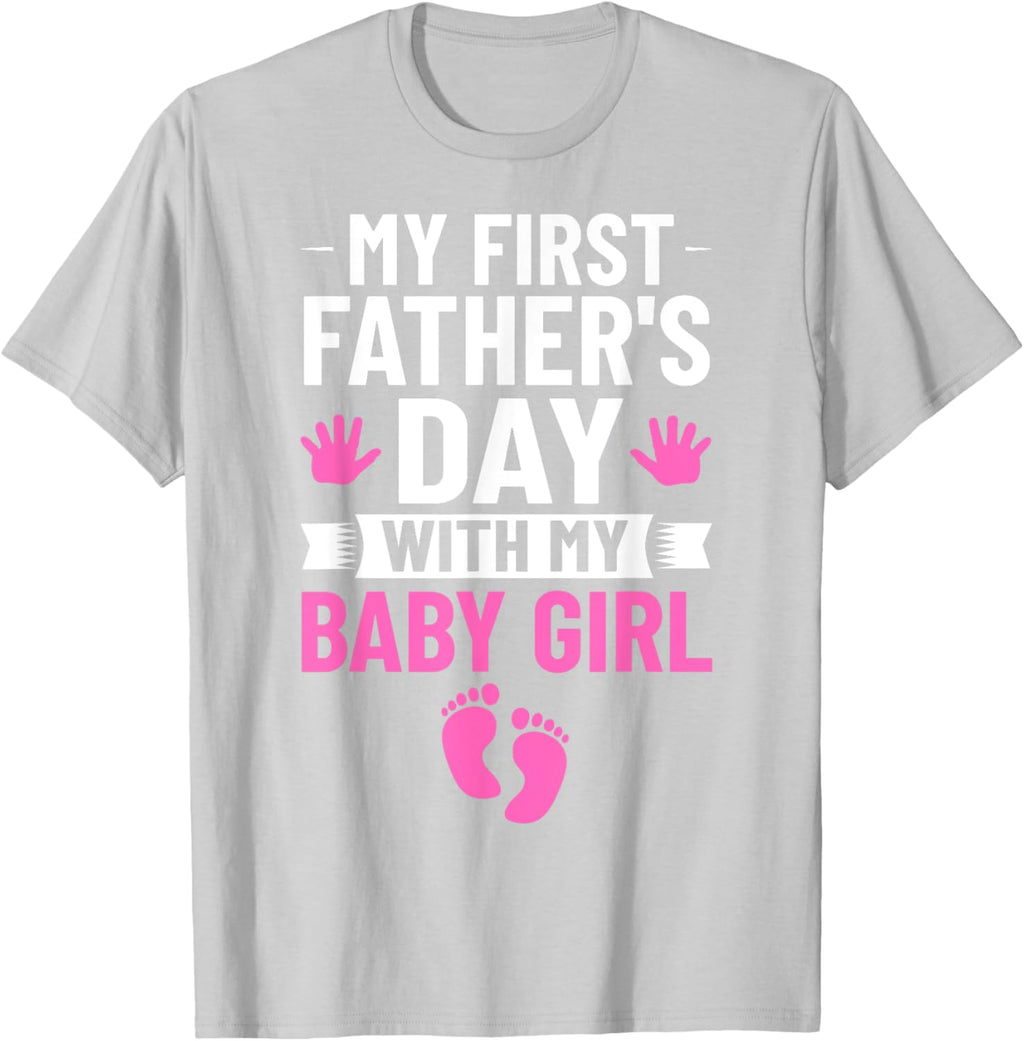 My First Fathers Day Baby Girl Outfit First Time Dad