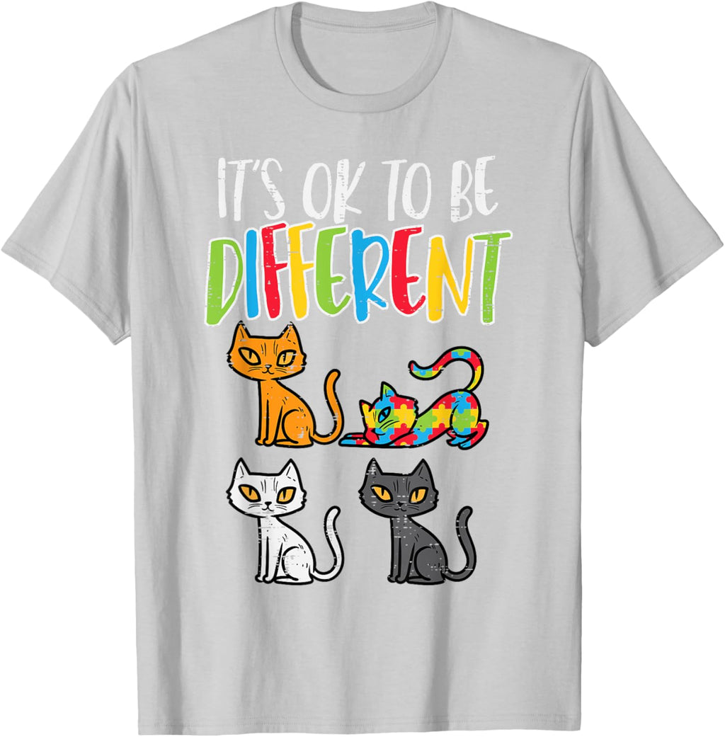 Its Ok To Be Different Cat Puzzle Cute Autism Awareness Kids