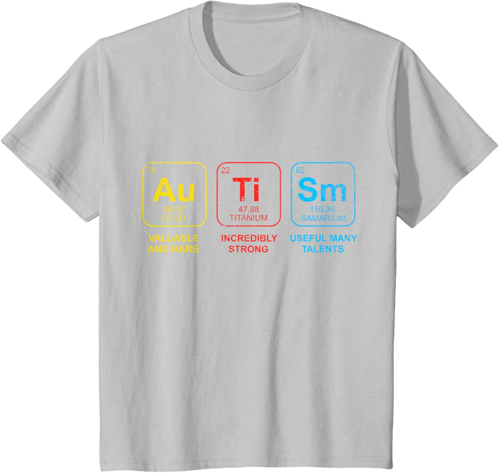 Autism Awareness Women Men Kids Elements Periodic Table ASD