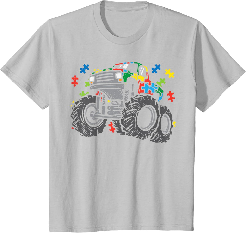 Kids Monster Truck Puzzles Cute Kids Autism Awareness ASD Boys