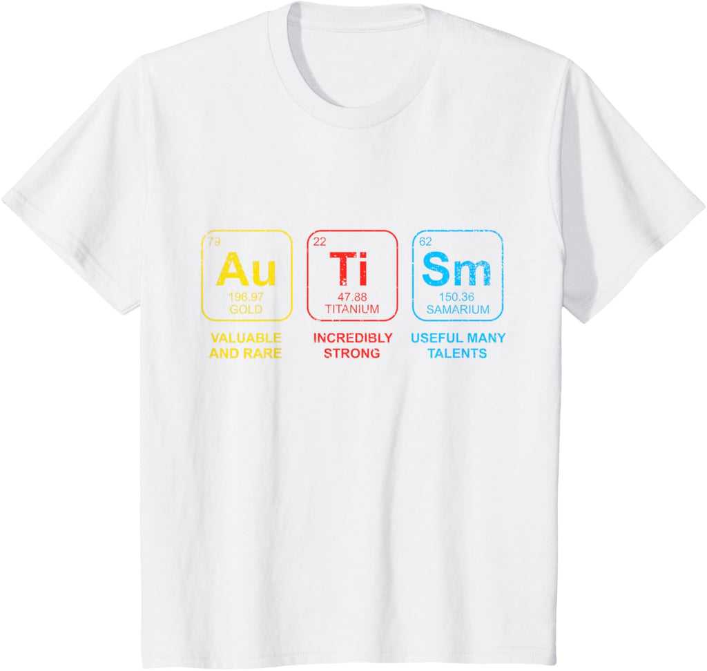 Autism Awareness Women Men Kids Elements Periodic Table ASD