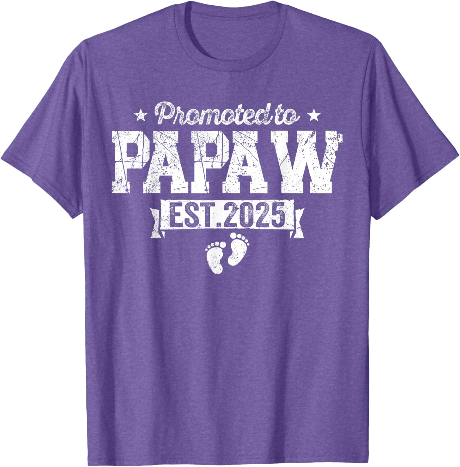 Retro Promoted To Papaw 2025 New Papaw First Father's Day T-Shirt, Small, Black
