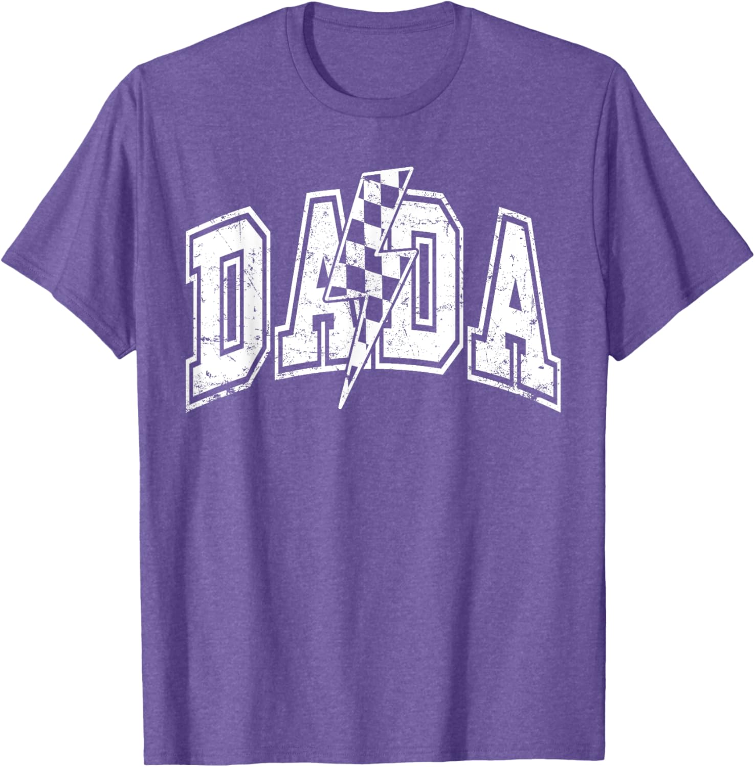 Dada Lightning Bolt Checkered Varsity Dad Men Father's Day