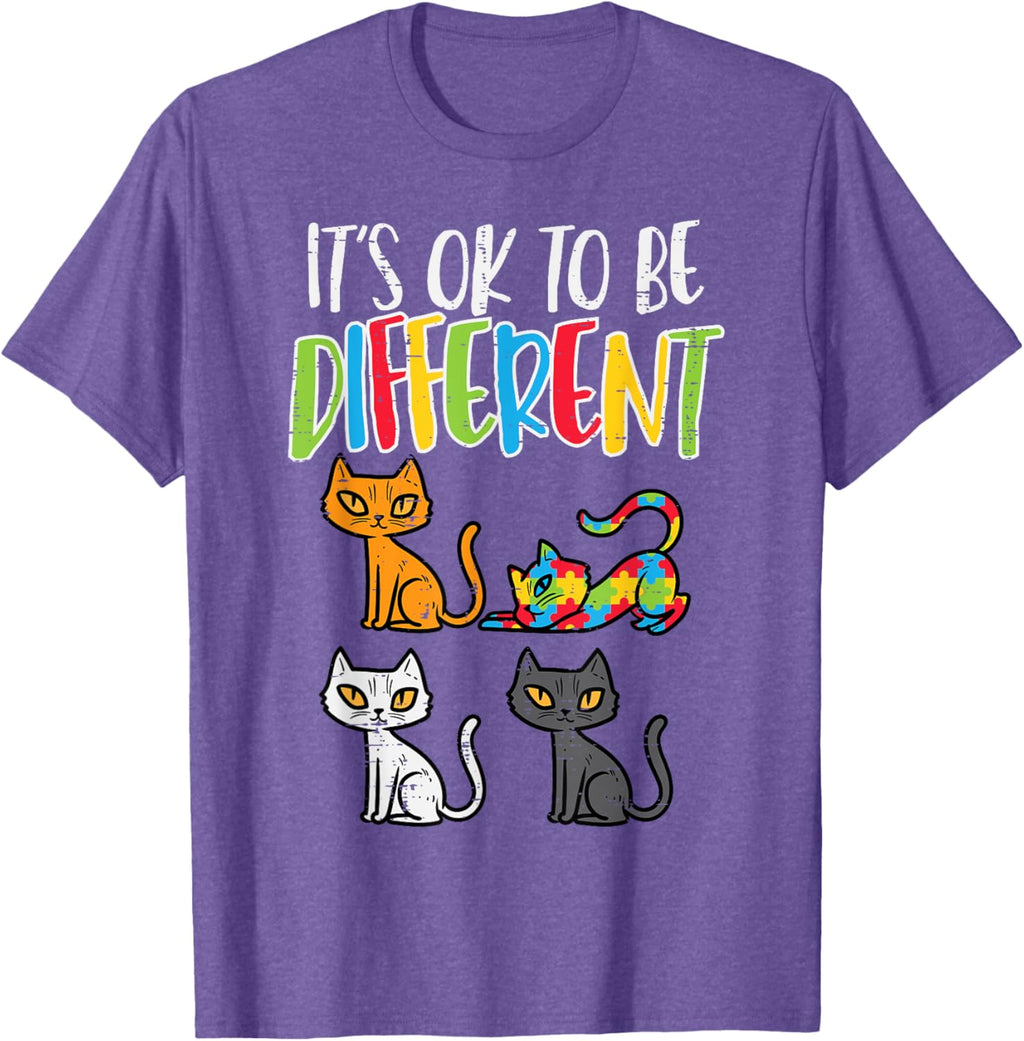 Its Ok To Be Different Cat Puzzle Cute Autism Awareness Kids