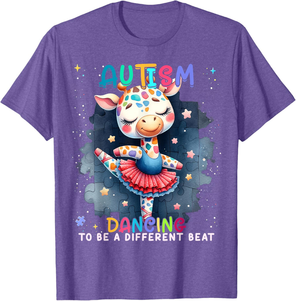 Autism Awareness Cute Unicorn Dancing To A Different Beat