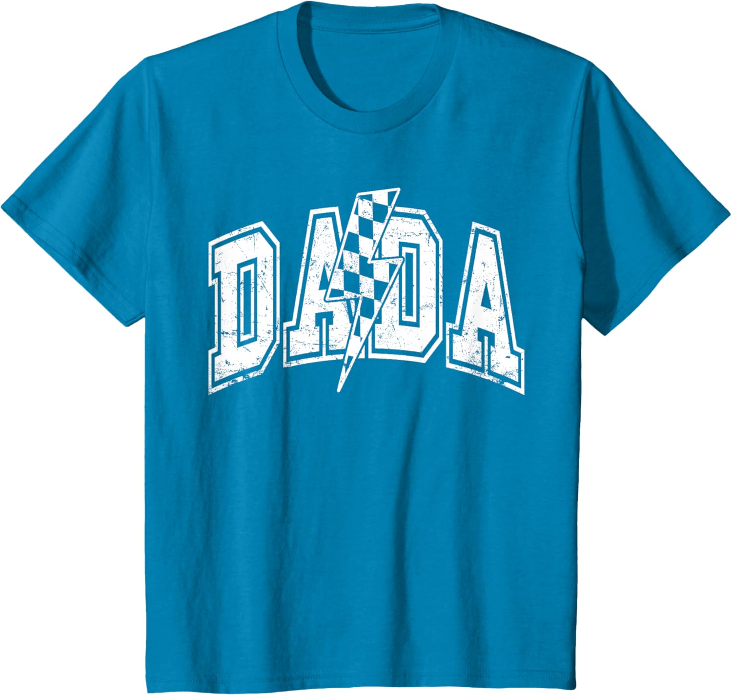 Dada Lightning Bolt Checkered Varsity Dad Men Father's Day