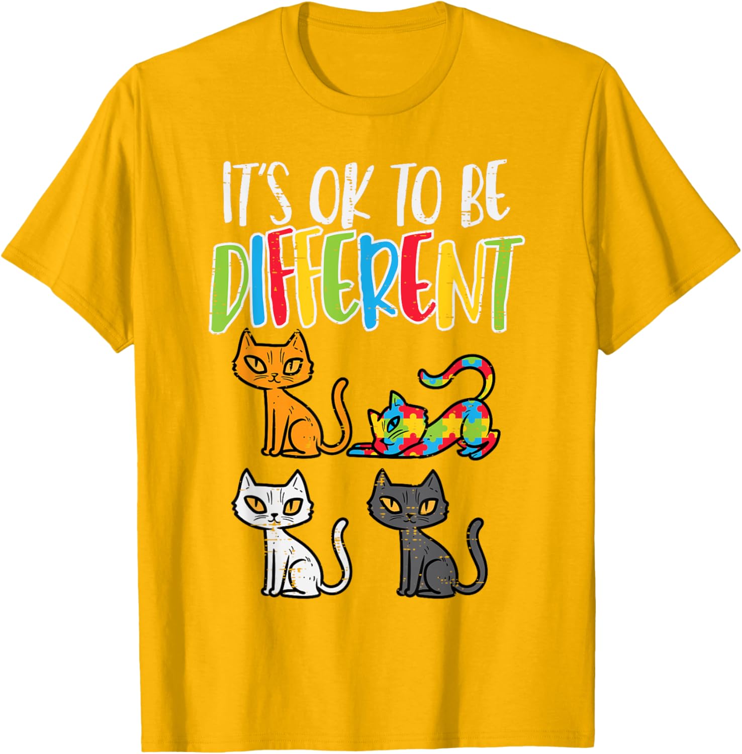 Its Ok To Be Different Cat Puzzle Cute Autism Awareness Kids