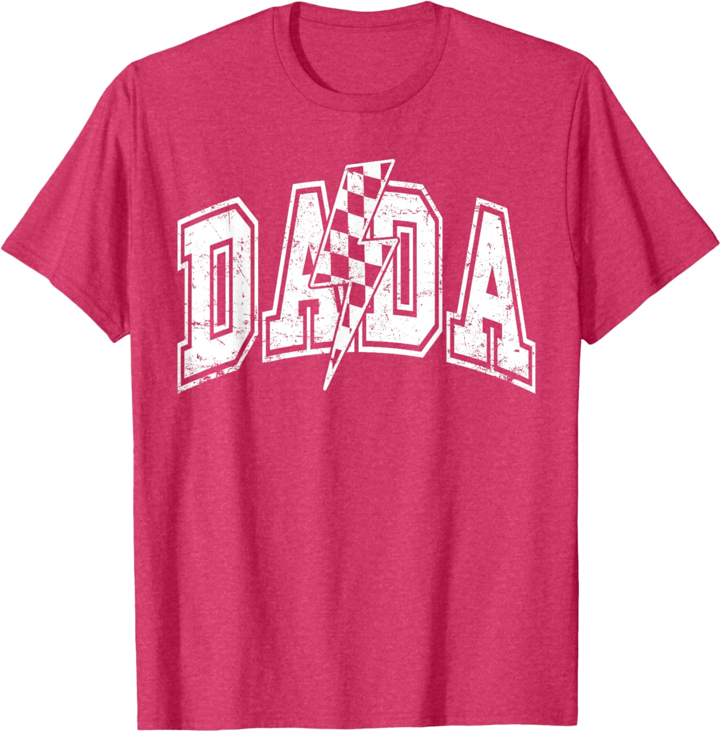 Dada Lightning Bolt Checkered Varsity Dad Men Father's Day