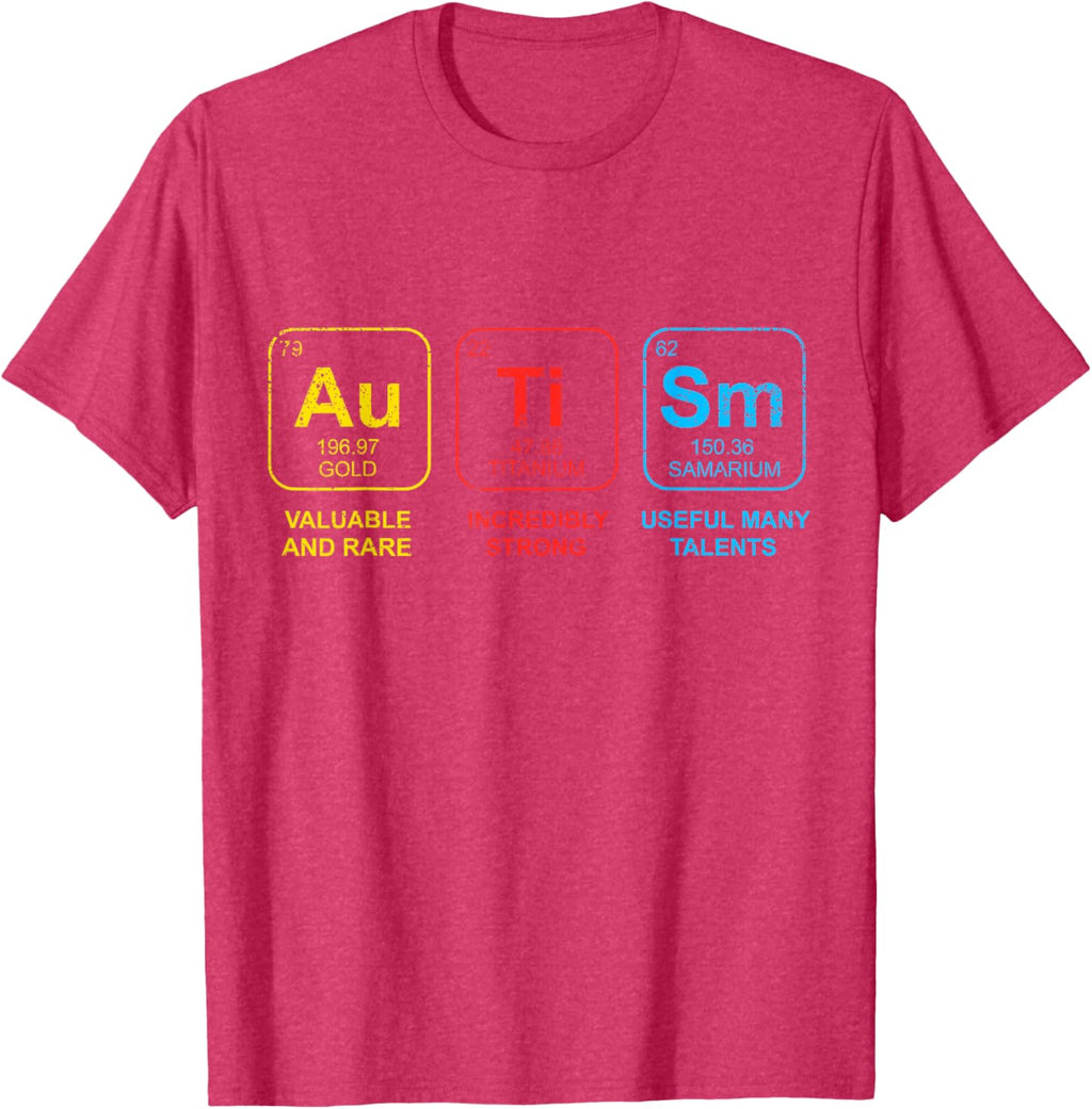 Autism Awareness Women Men Kids Elements Periodic Table ASD