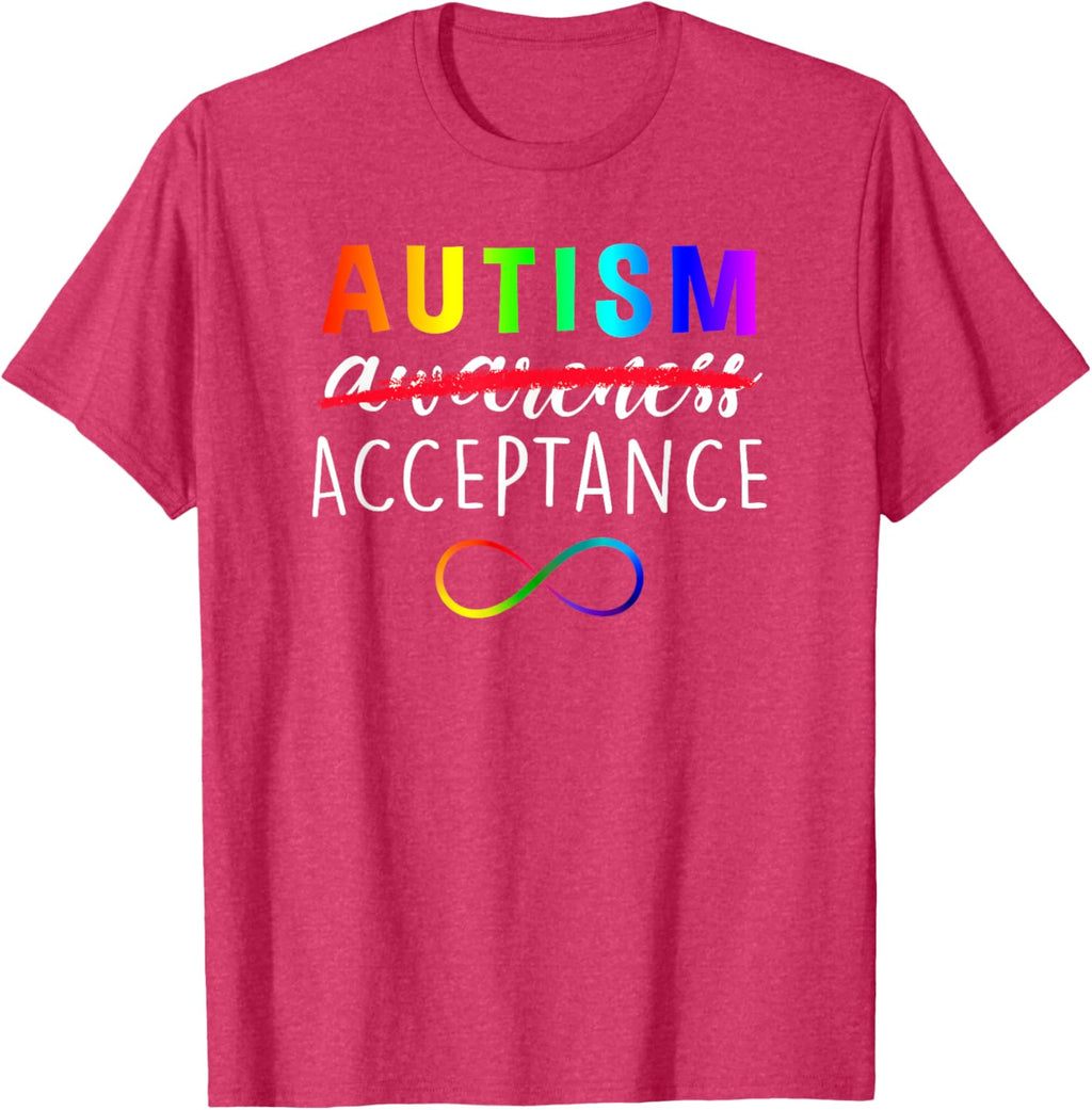 Autism - Red Instead - Acceptance Not Awareness