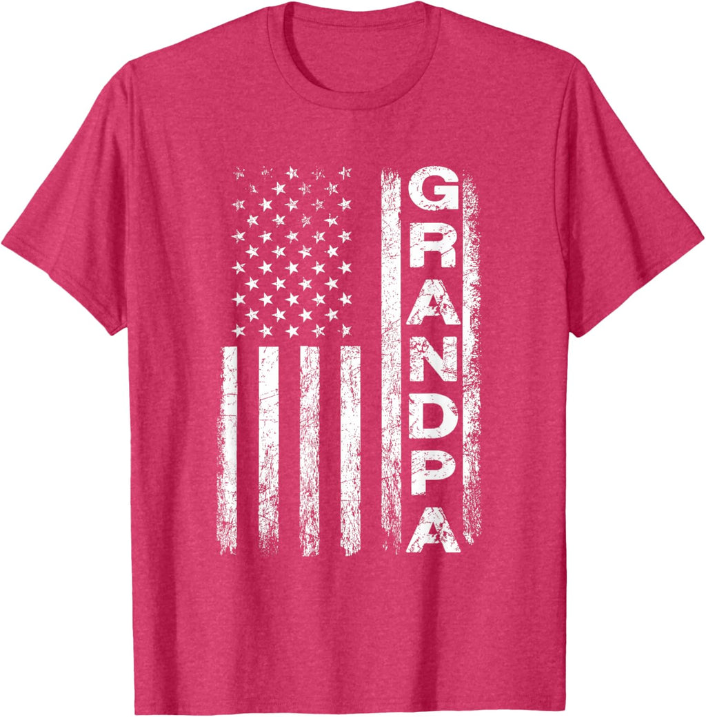 Grandpa Vintage American Flag Father's Day 4th of July Papa