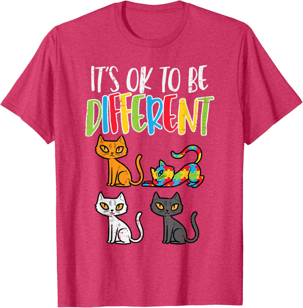 Its Ok To Be Different Cat Puzzle Cute Autism Awareness Kids