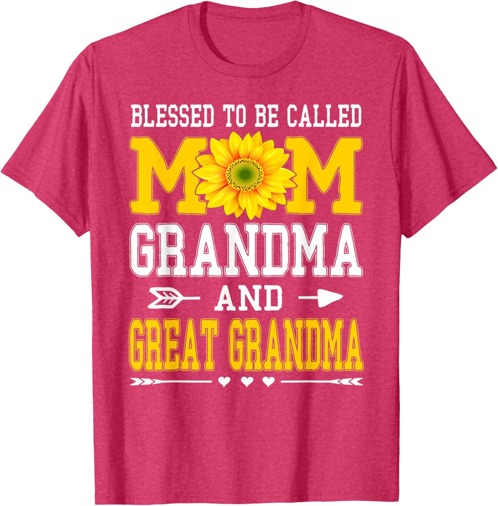 Blessed To Be Called Mom Grandma Great Grandma Mother's Day Mother Shirt