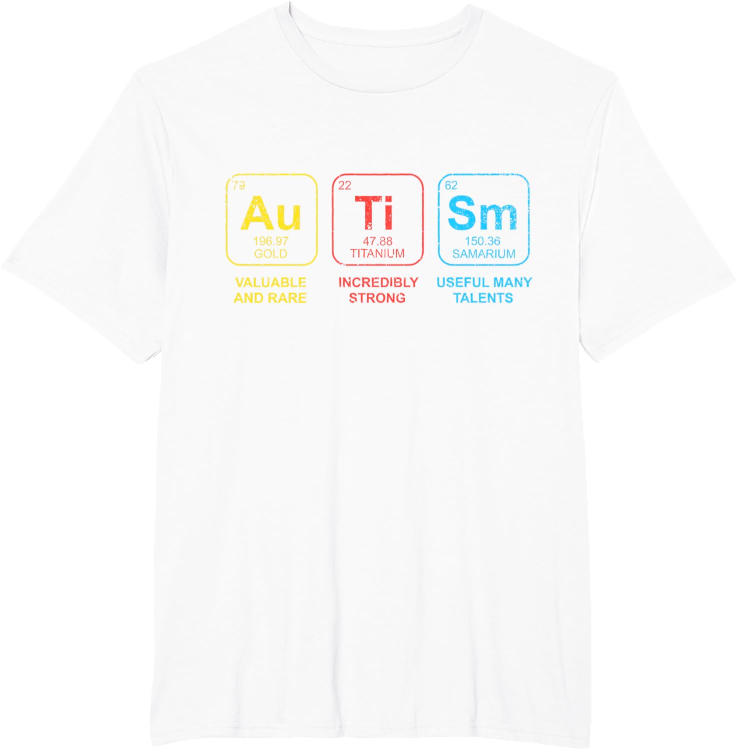 Autism Awareness Women Men Kids Elements Periodic Table ASD