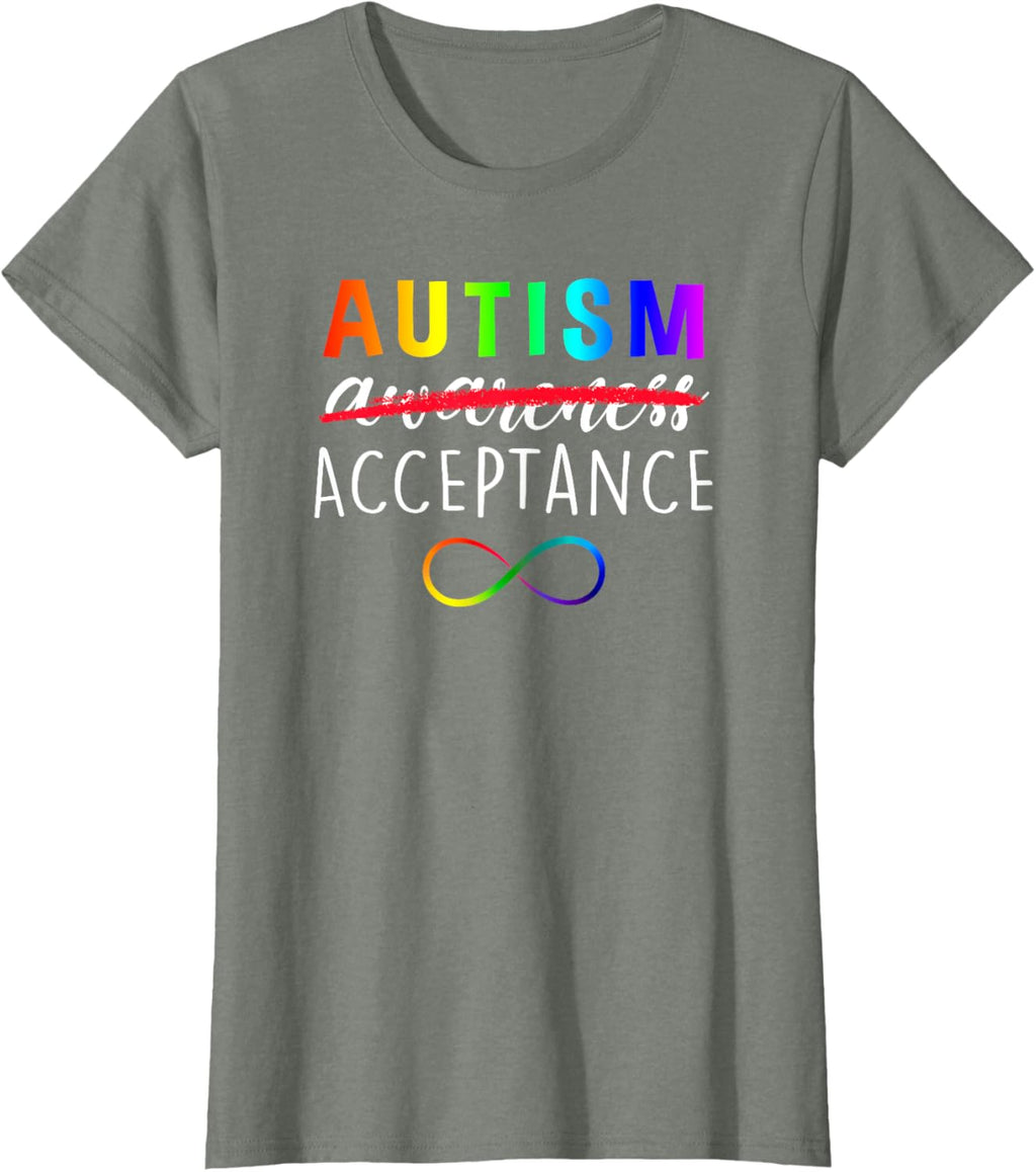 Autism - Red Instead - Acceptance Not Awareness