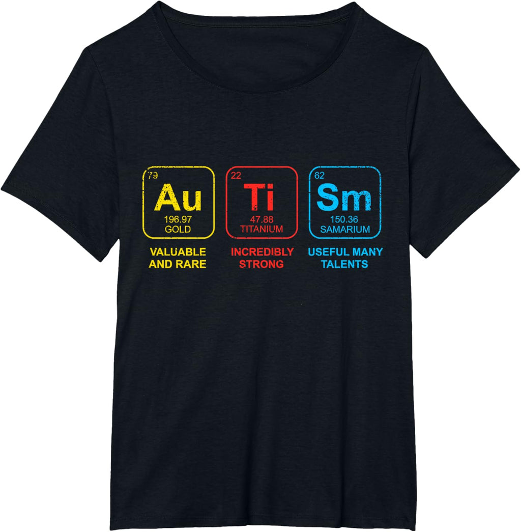 Autism Awareness Women Men Kids Elements Periodic Table ASD