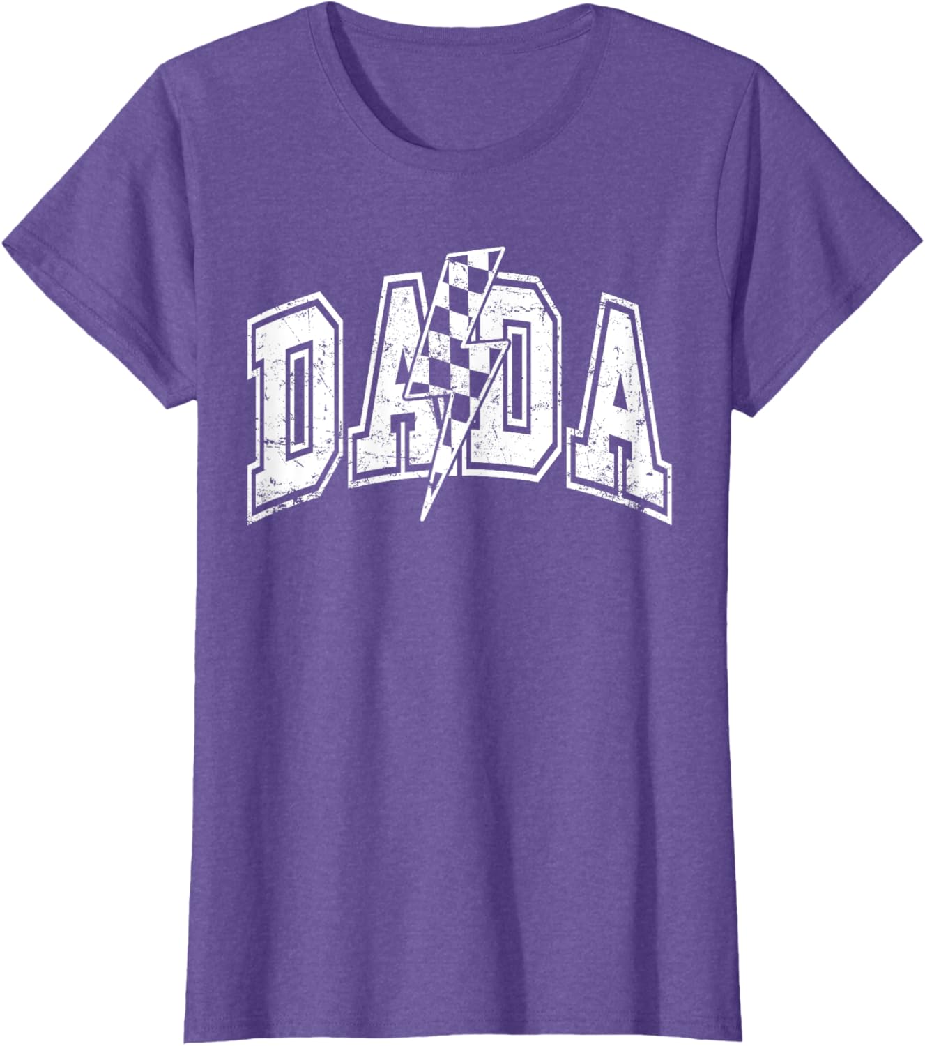 Dada Lightning Bolt Checkered Varsity Dad Men Father's Day