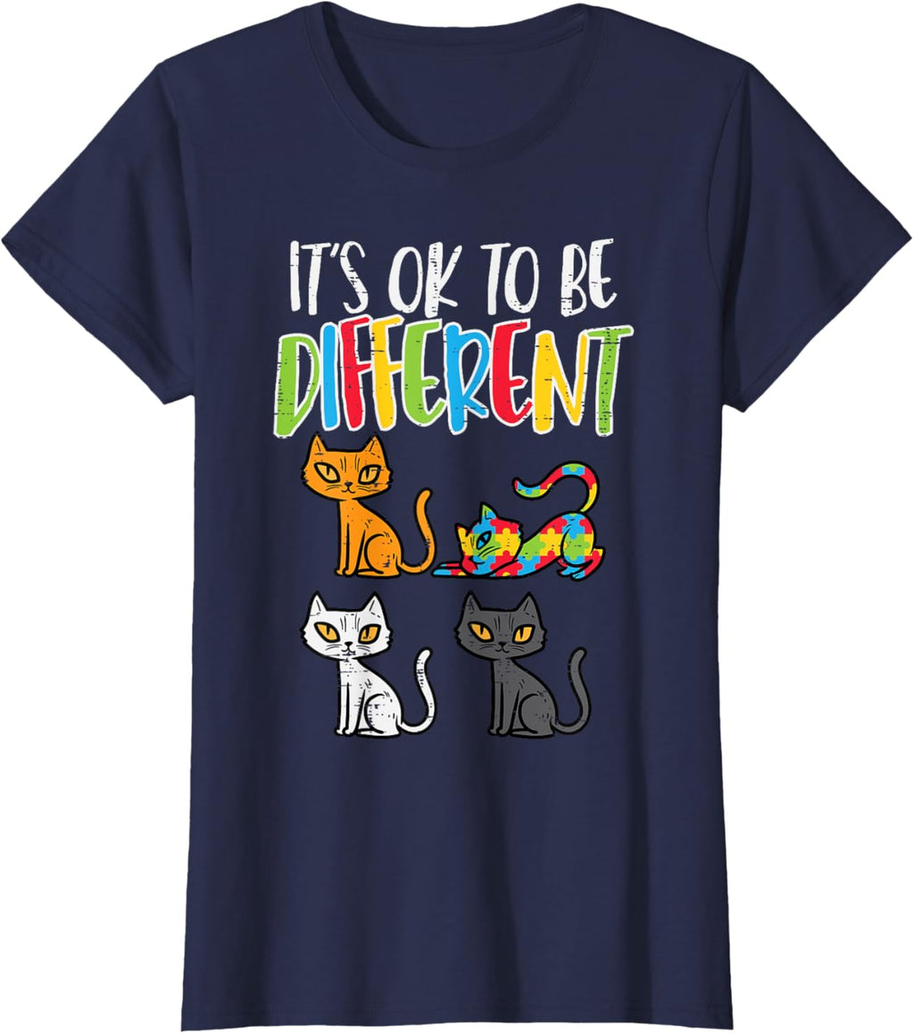 Its Ok To Be Different Cat Puzzle Cute Autism Awareness Kids