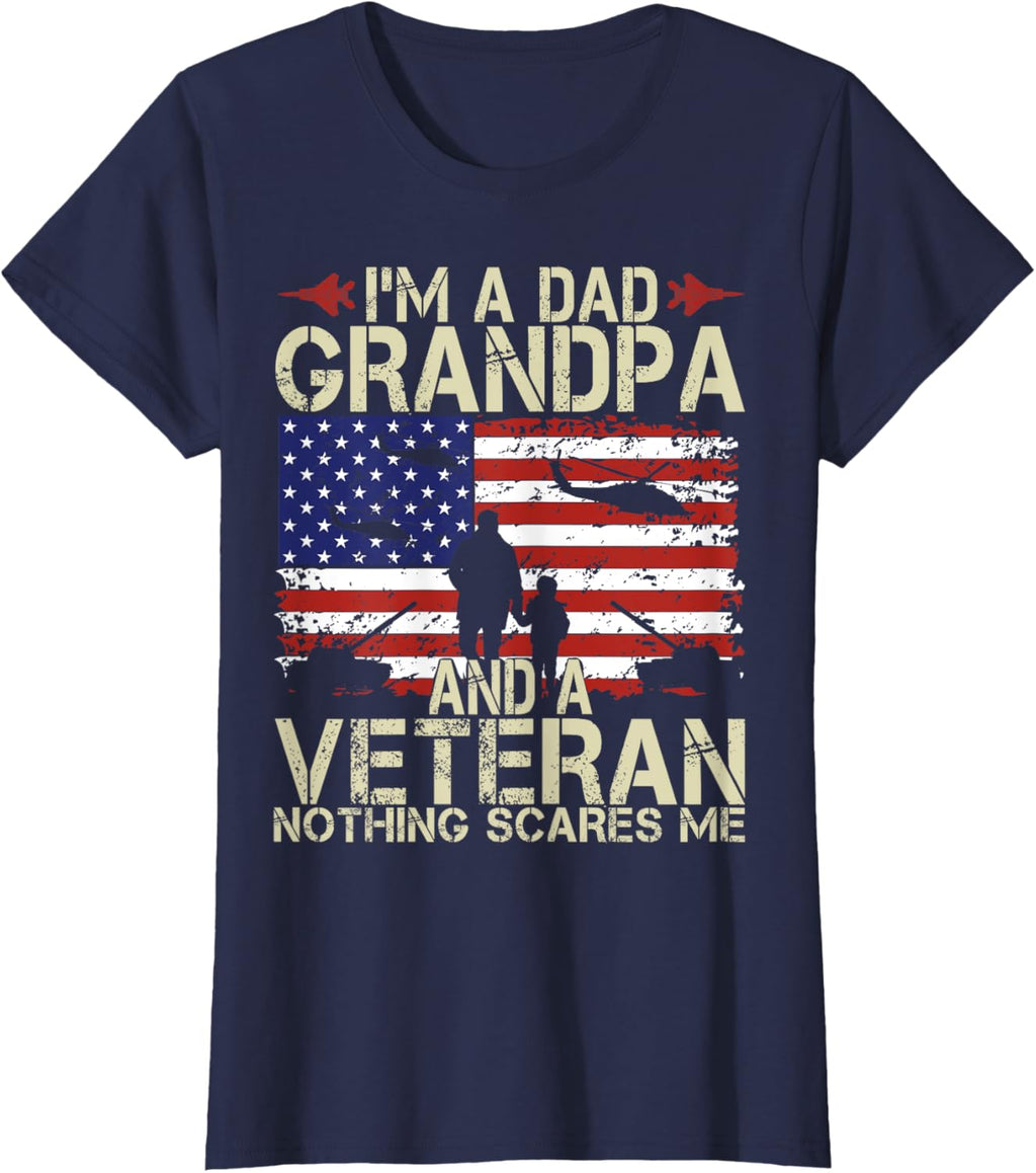 I'm A Dad Grandpa And Veteran Fathers Day Papa Grandpa Gifts