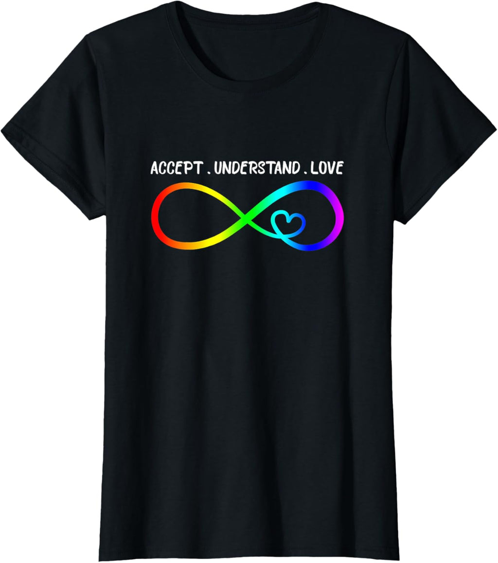 Accept Understand Love Heart Infinity Autism Awareness