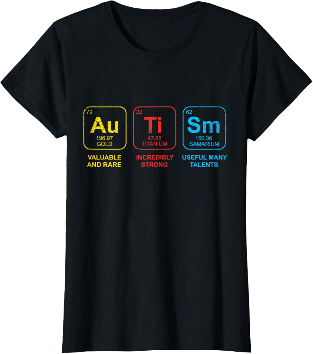 Autism Awareness Women Men Kids Elements Periodic Table ASD