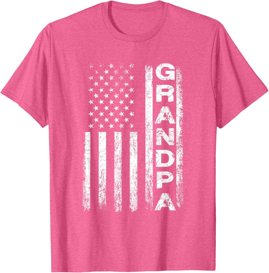Grandpa Vintage American Flag Father's Day 4th of July Papa