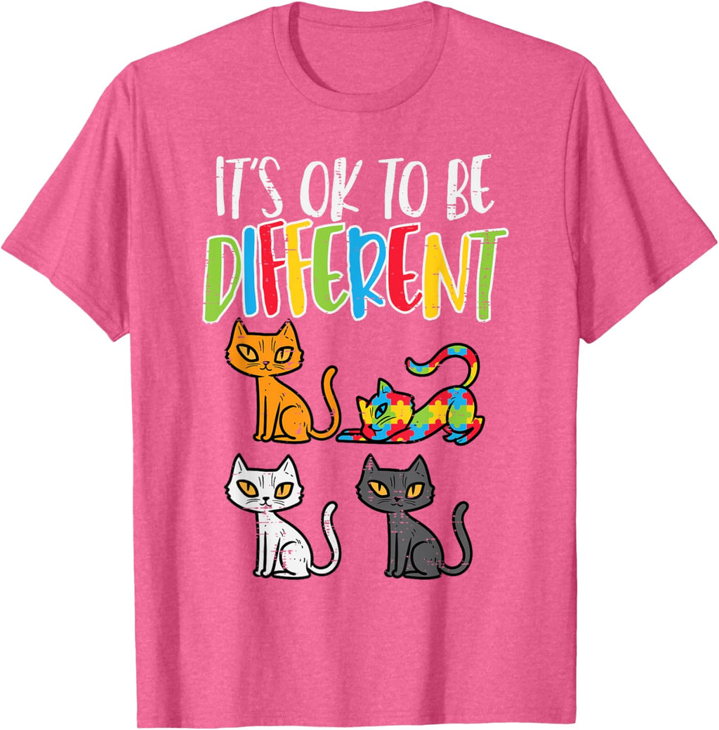 Its Ok To Be Different Cat Puzzle Cute Autism Awareness Kids