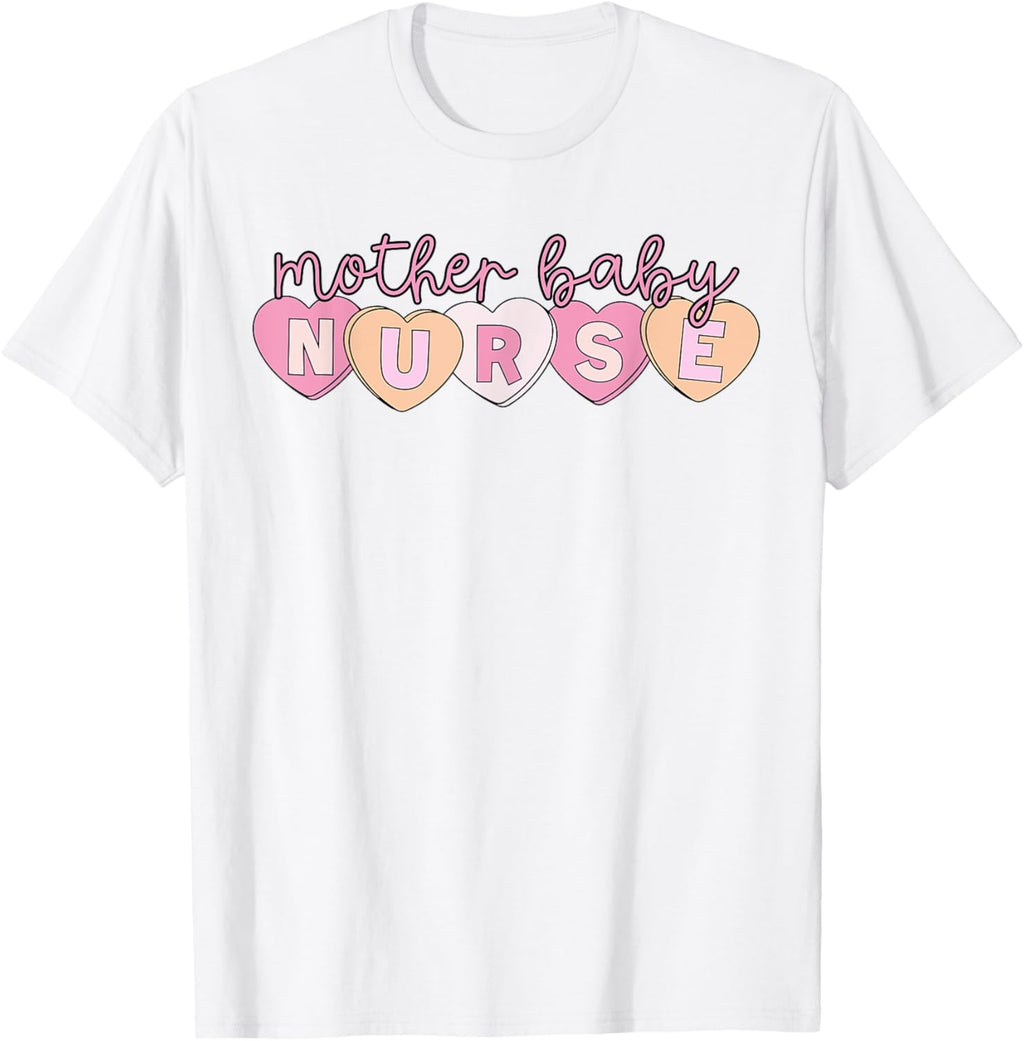 Mother Baby Nurse Hearts Valentine OBGYN Postpartum Nursing