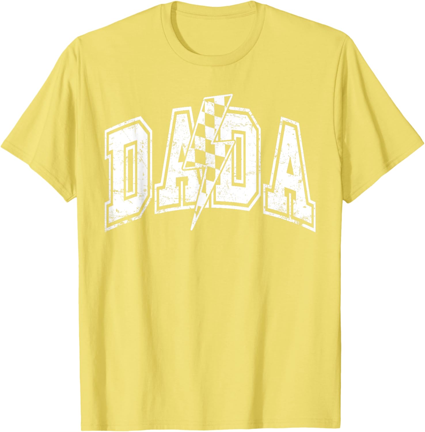 Dada Lightning Bolt Checkered Varsity Dad Men Father's Day