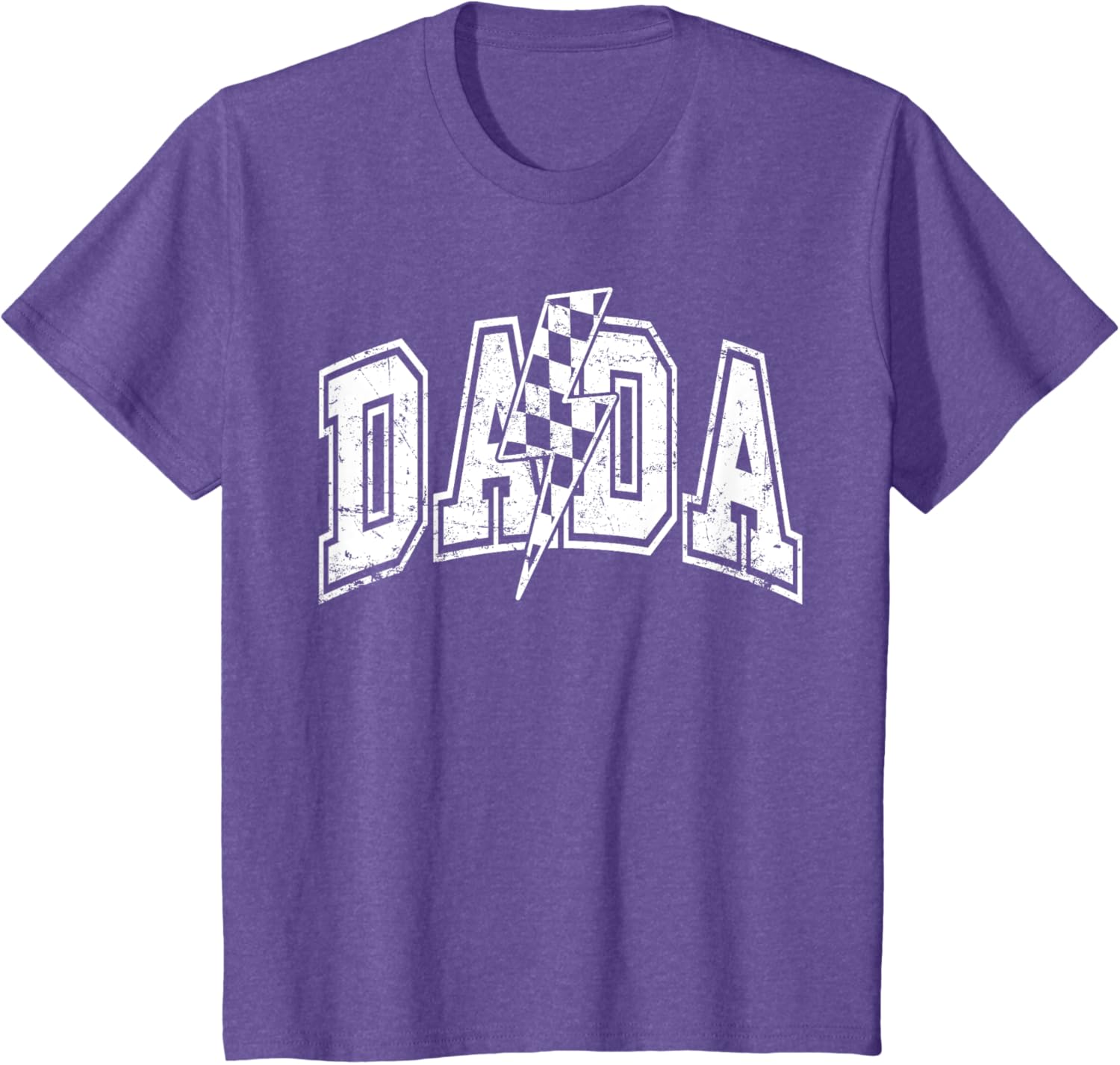 Dada Lightning Bolt Checkered Varsity Dad Men Father's Day
