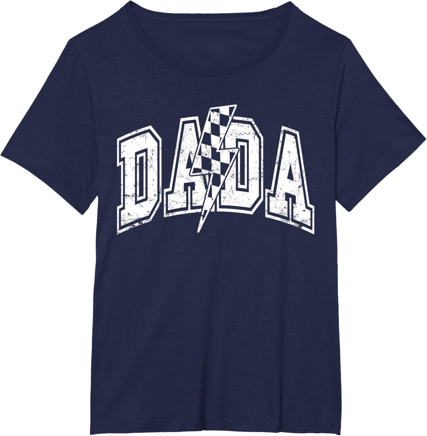 Dada Lightning Bolt Checkered Varsity Dad Men Father's Day