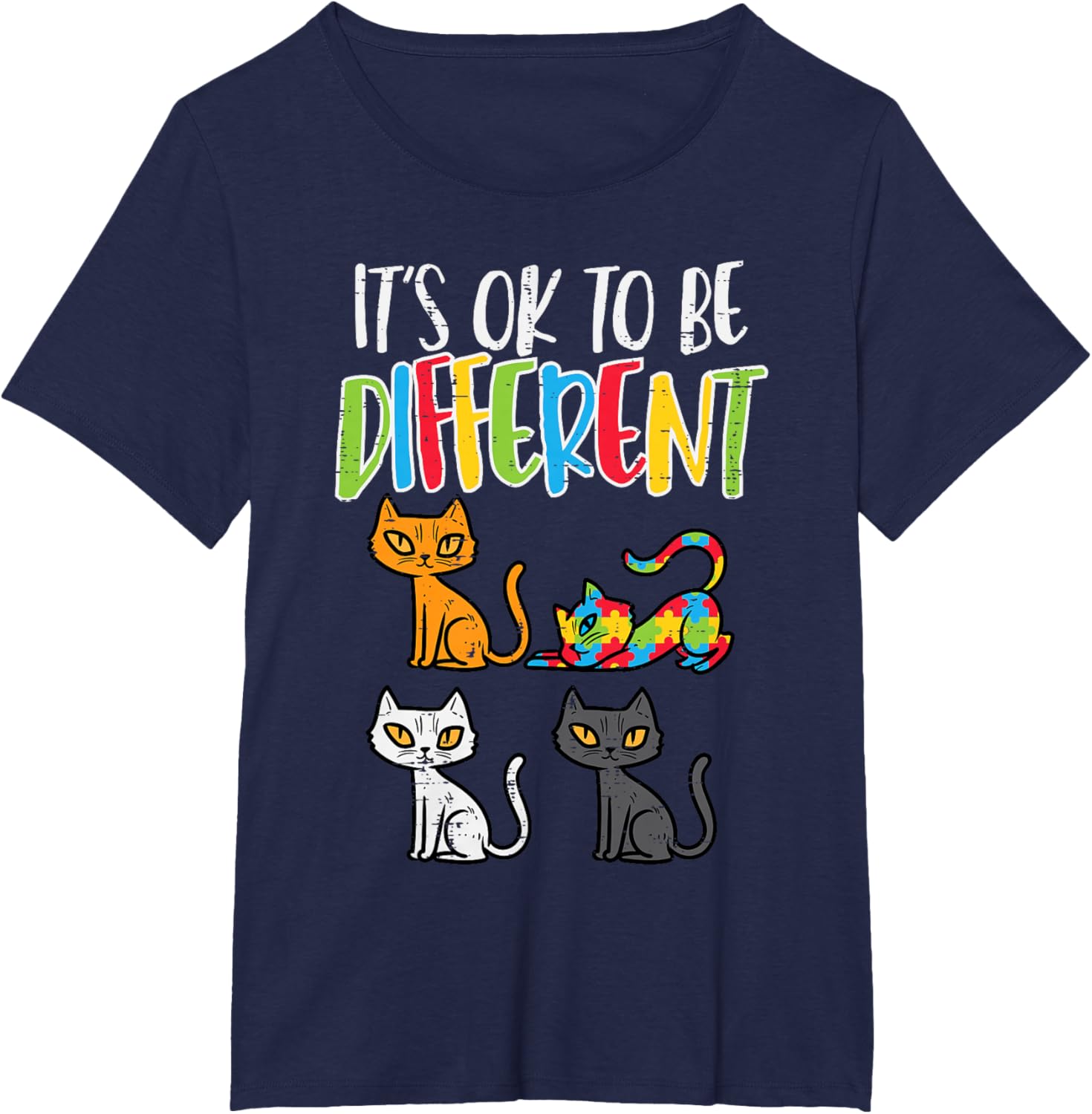Its Ok To Be Different Cat Puzzle Cute Autism Awareness Kids