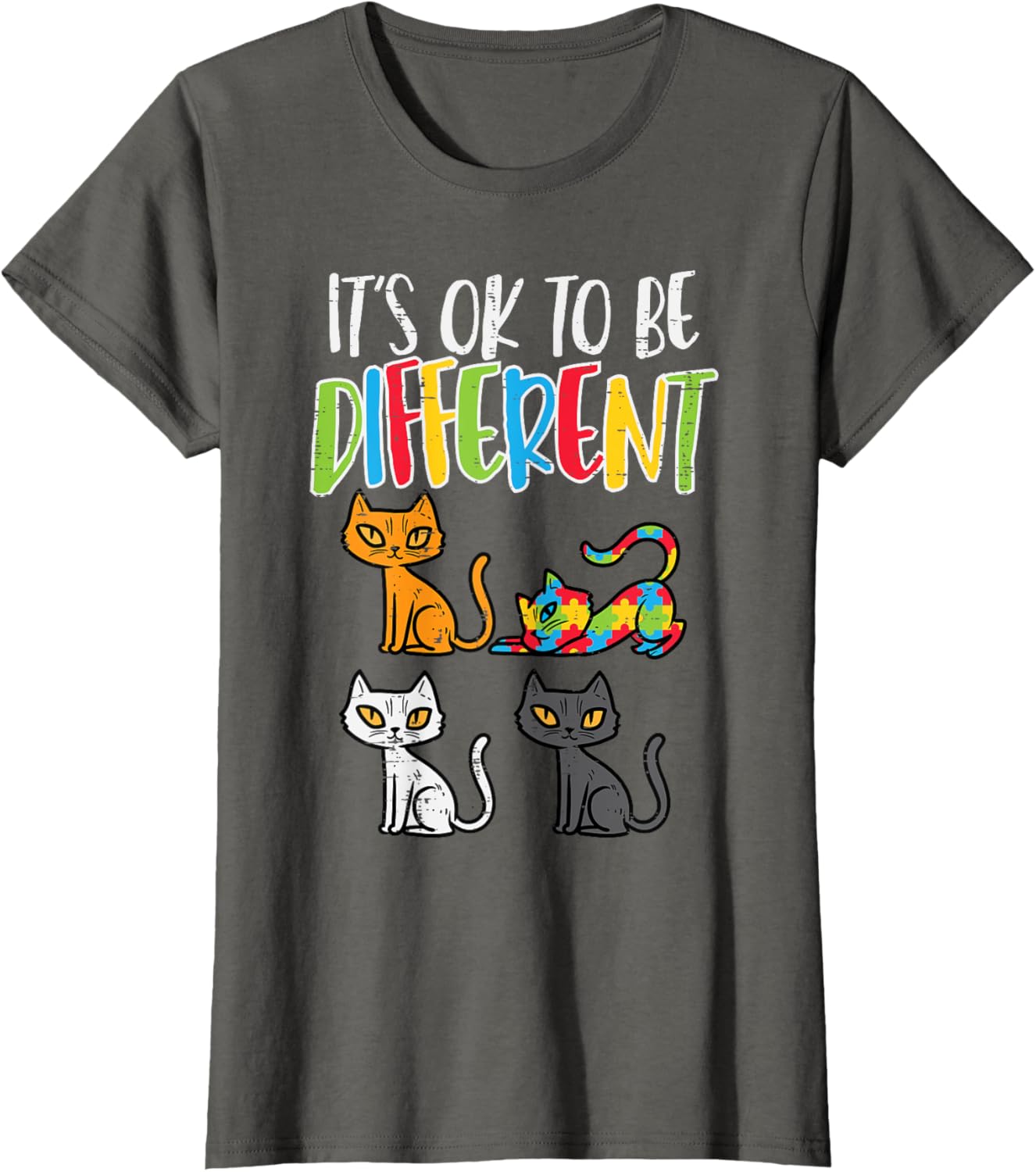 Its Ok To Be Different Cat Puzzle Cute Autism Awareness Kids